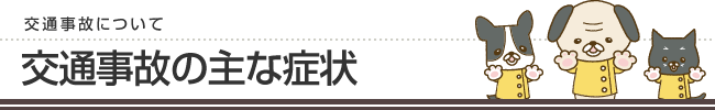交通事故について、症状・首の痛み